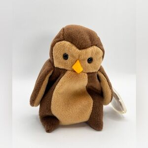 TY Beanie Baby HOOT THE OWL Style 4073 Retried RARE Tag Errors Vintage 1995
